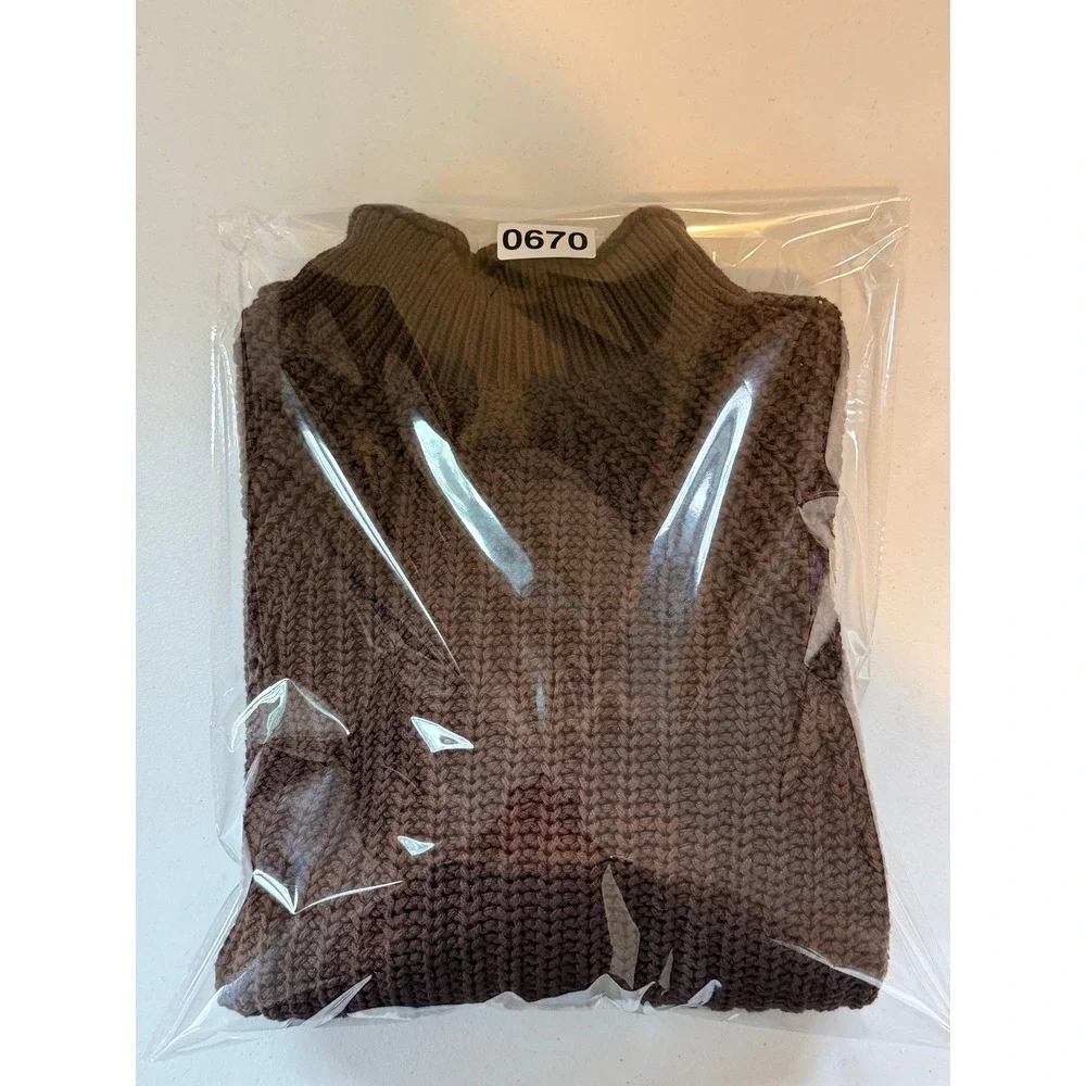 J.Crew Sweater Women XS Brown Excellent Mock Neck‎ Ribbed Knit Raglan